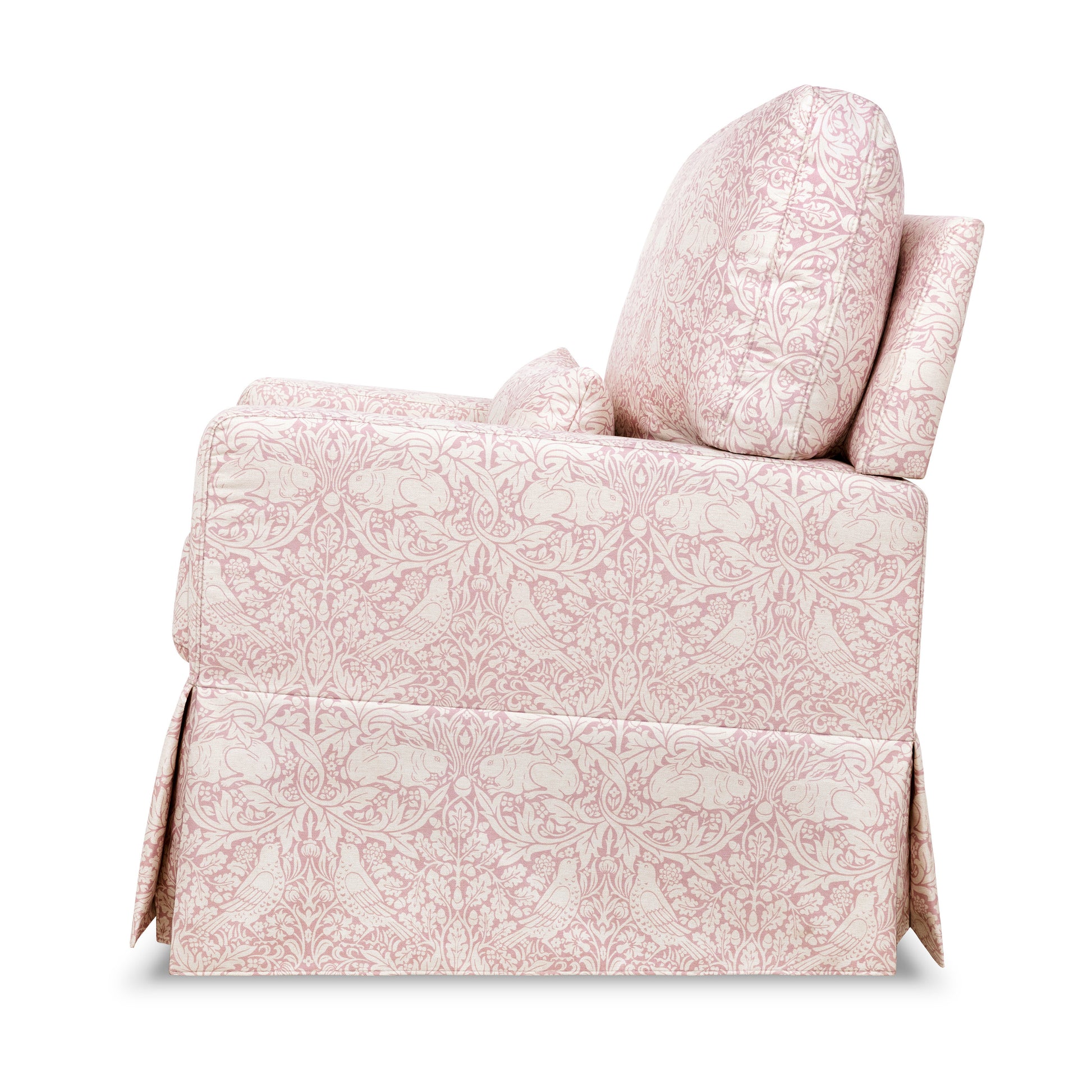 M21787PBRR,Namesake,Crawford Pillowback Comfort Swivel Glider in Pure Brer Rabbit in Rose