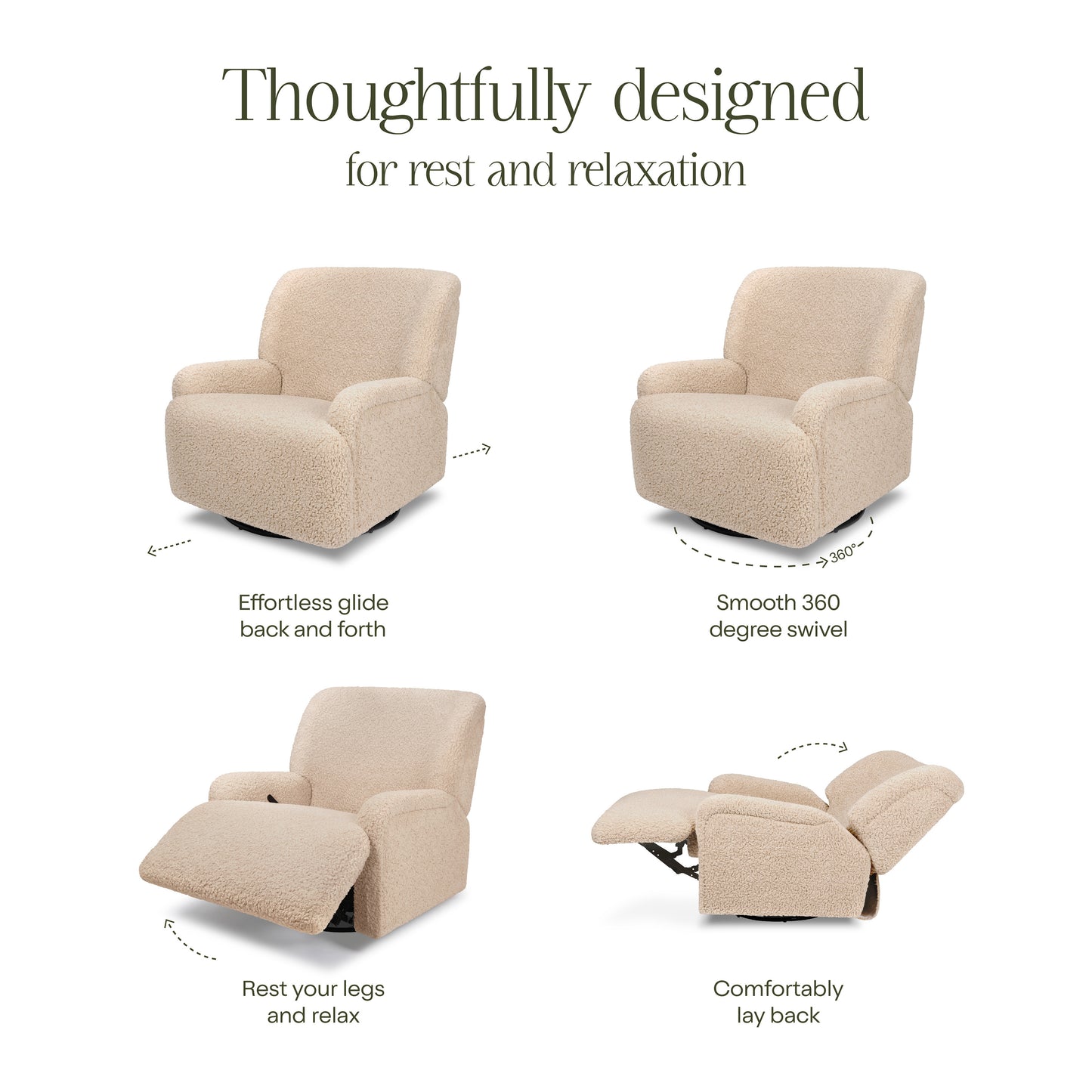 M27687CSG,Namesake,Winslow Extra Wide Recliner and Swivel Glider in Chai Shearling