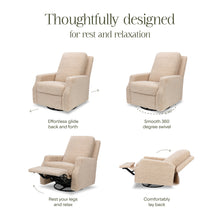 M22287CSG,Namesake,Crewe Recliner and Swivel Glider in Chai Shearling