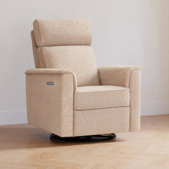 M17182CSG,Namesake,Willa Pro Power Glider Recliner w/ Power Lumbar in Chai Shearling