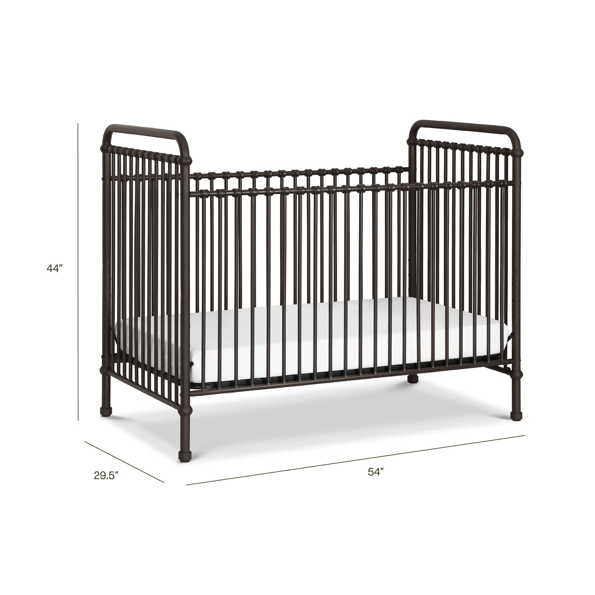 Abigail 3-in-1 Convertible Crib - dimensions