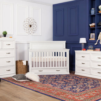 M14101RW,Langford 4-in-1 Convertible Crib in Warm White