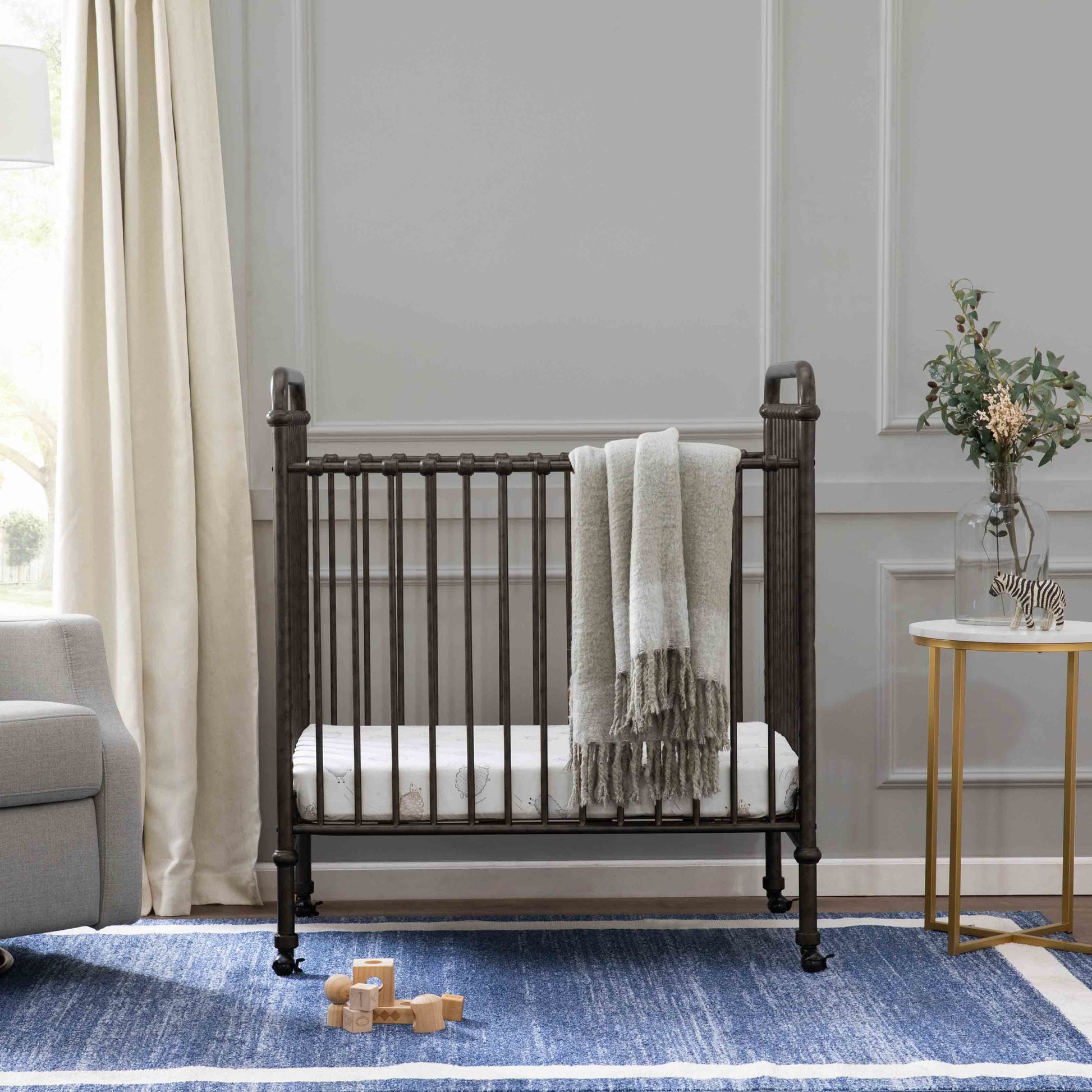 M15598UR,Namesake,Abigail 3-in-1 Convertible Mini Crib in Vintage Iron