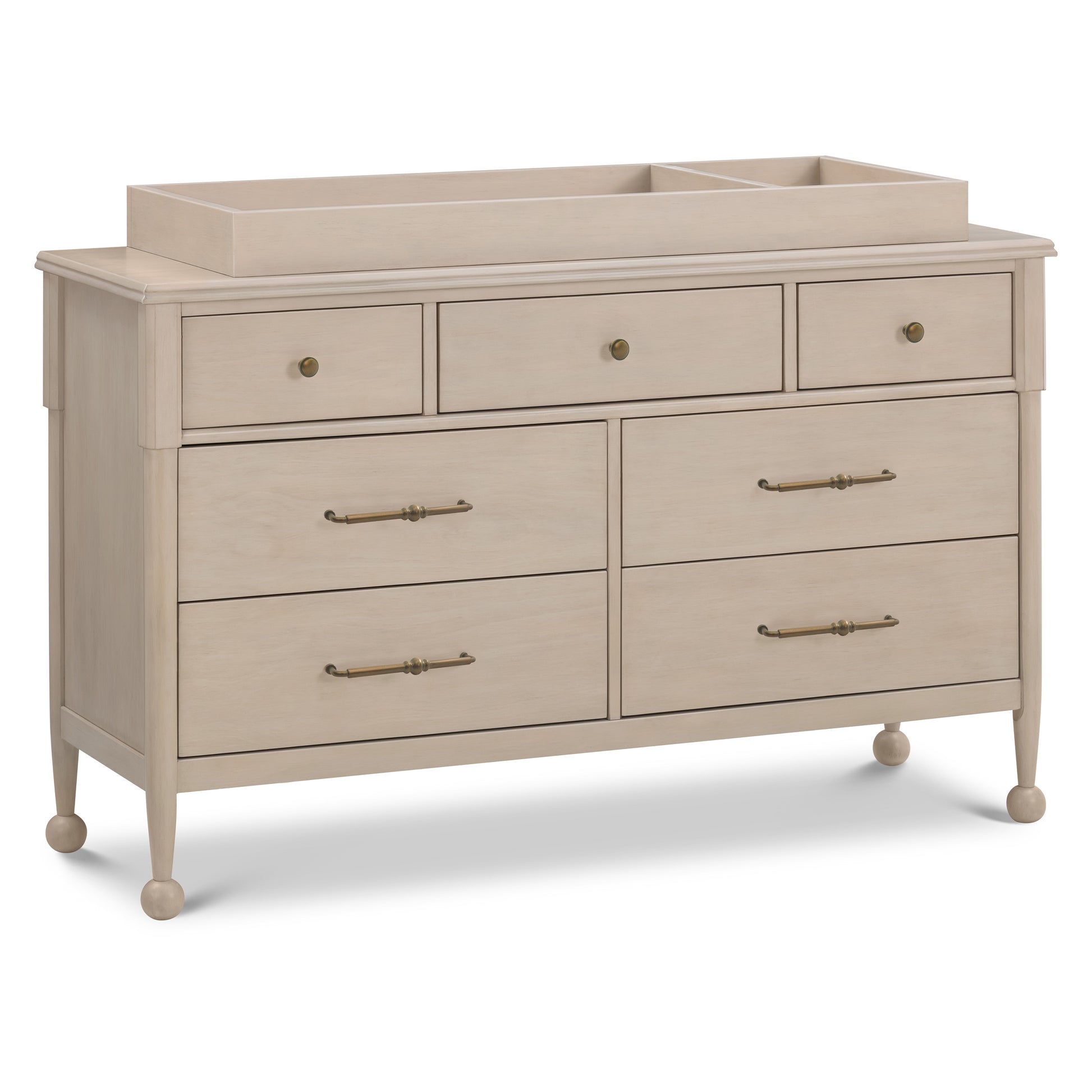 M0619WP,The MDB Family,Universal Wide Removable Changing Tray in Washed Pine