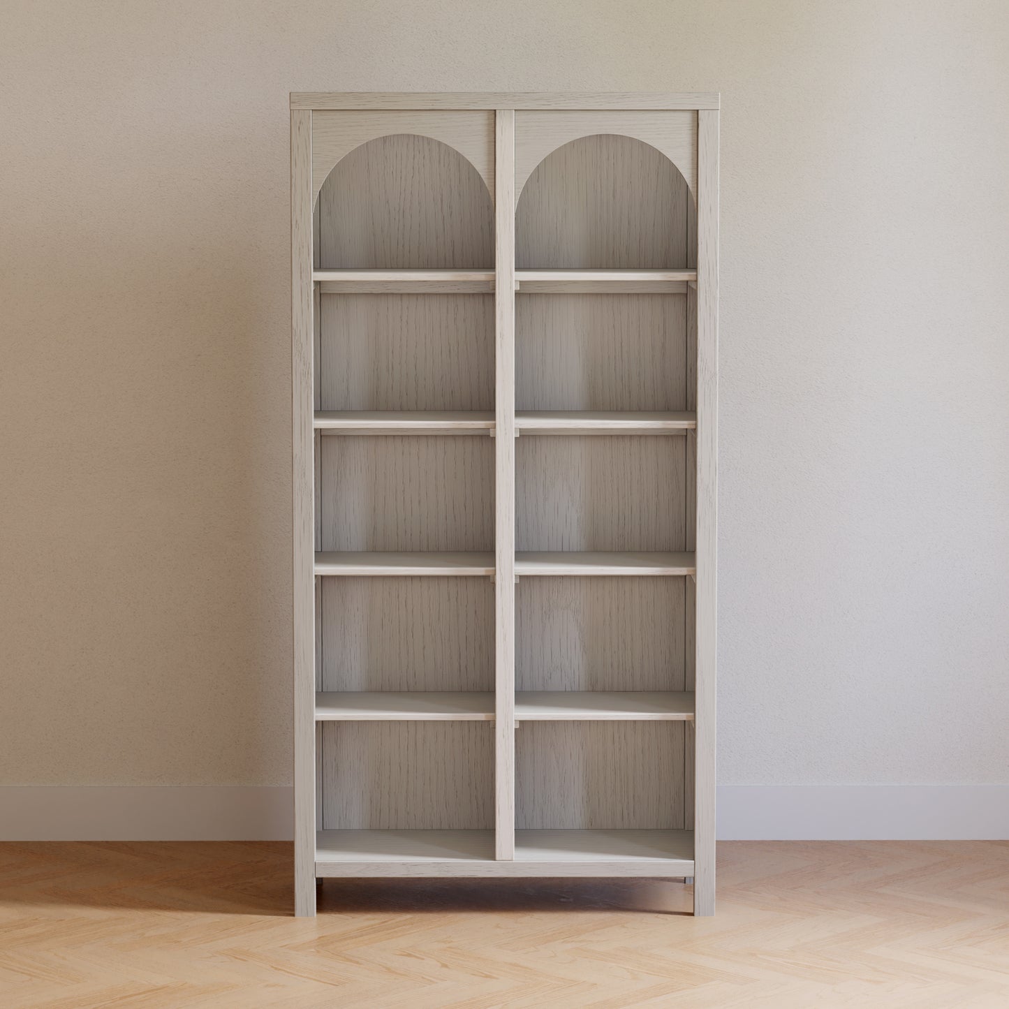 M24814WDF,Namesake,Eloise Bookcase  Assembled in White Driftwood