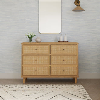 Marin with Cane 6 Drawer Assembled Dresser
