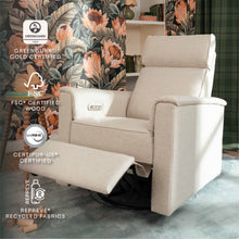 M17186PBEW,Namesake,Willa Plus Power Glider Recliner w/ Power Headrest in Performance Beach Eco-Weave