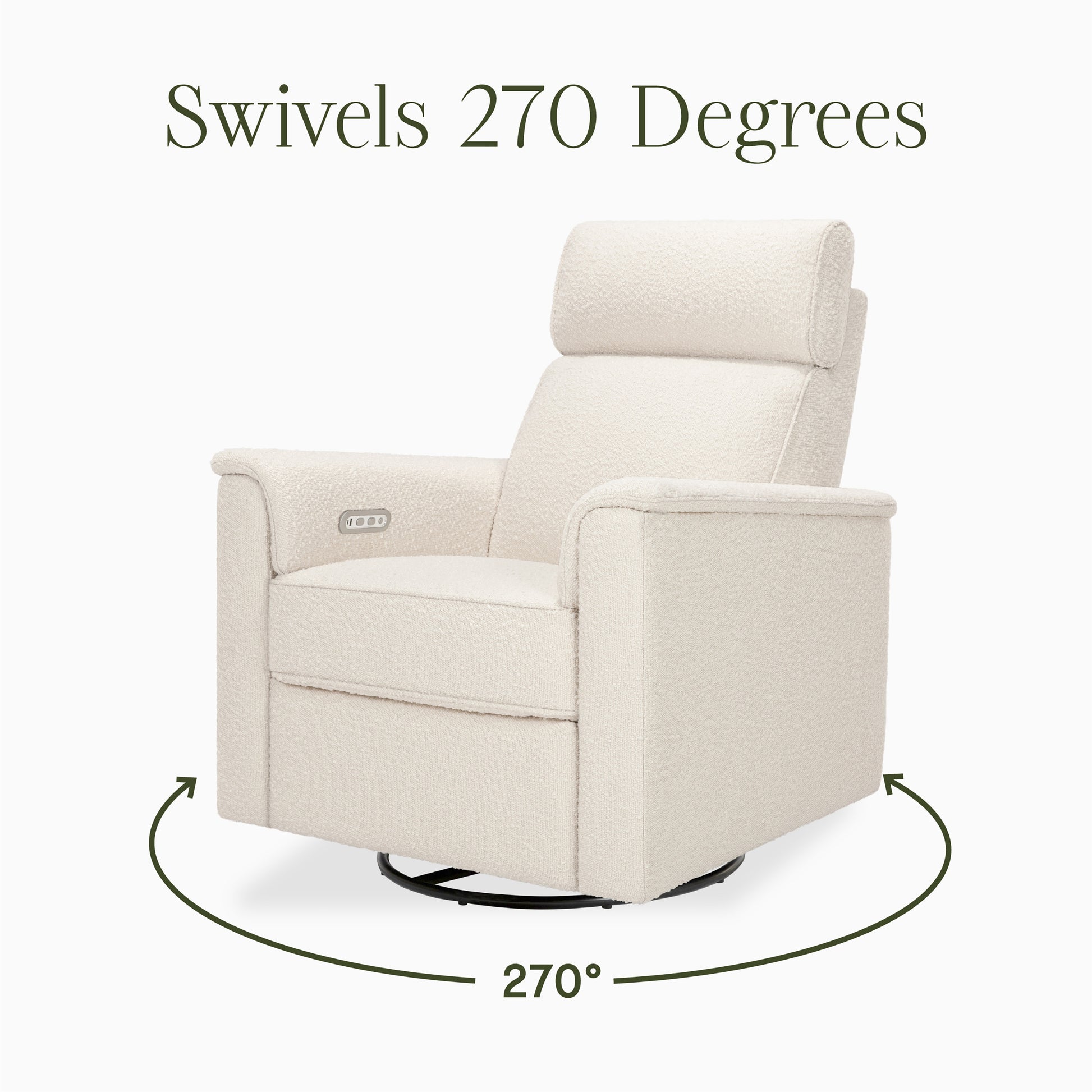M17186PWB,Namesake,Willa Plus Power Glider Recliner w/ Power Headrest in Performance Ivory Boucle