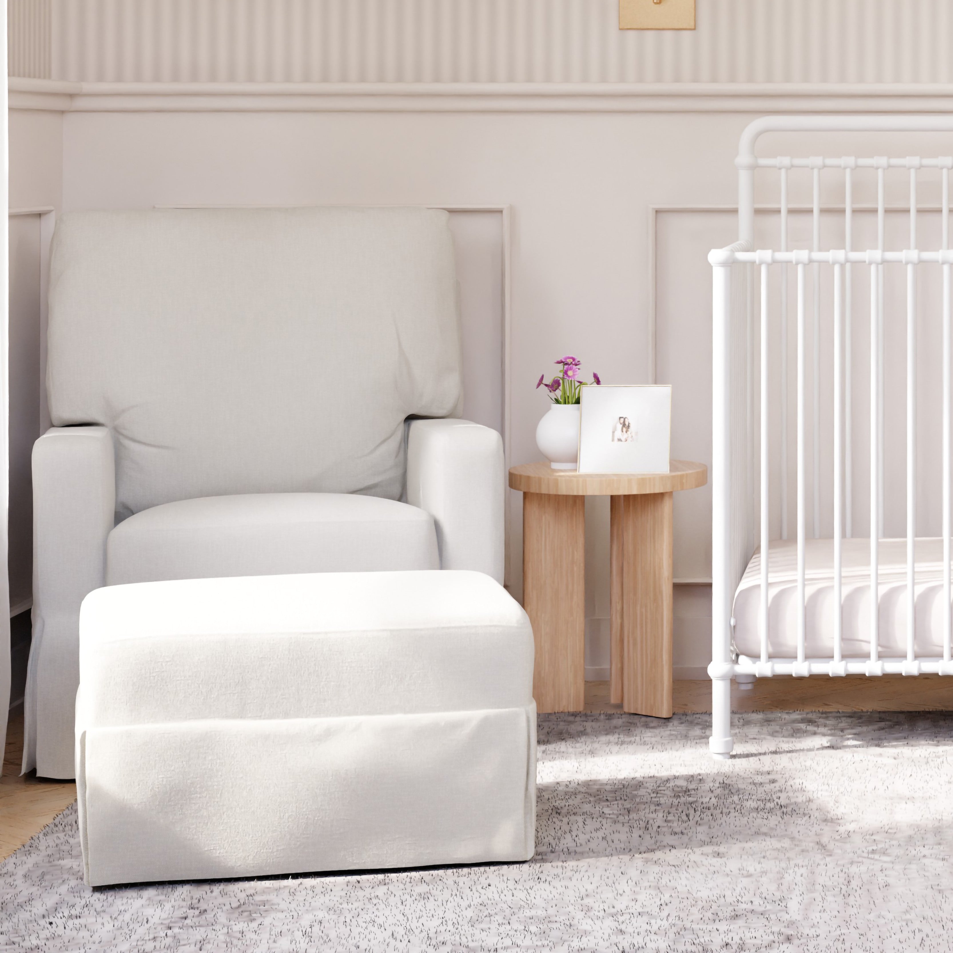 White nursery outlet glider