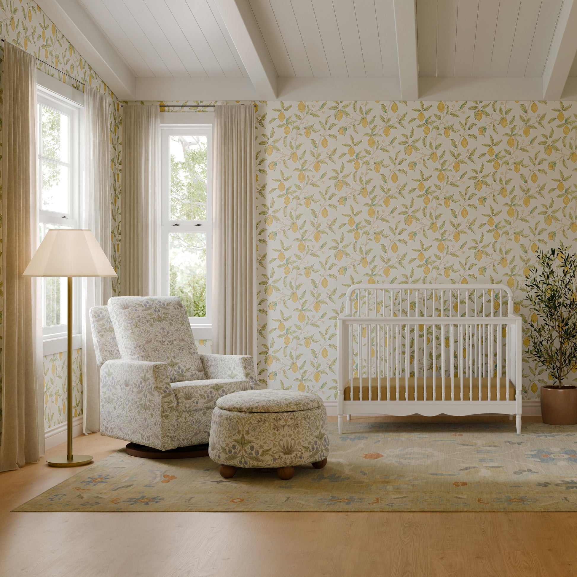 M7141RW,Namesake,Liberty 4-in-1 Convertible Spindle Crib in Warm White