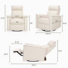 M17186PWB,Namesake,Willa Plus Power Glider Recliner w/ Power Headrest in Performance Ivory Boucle