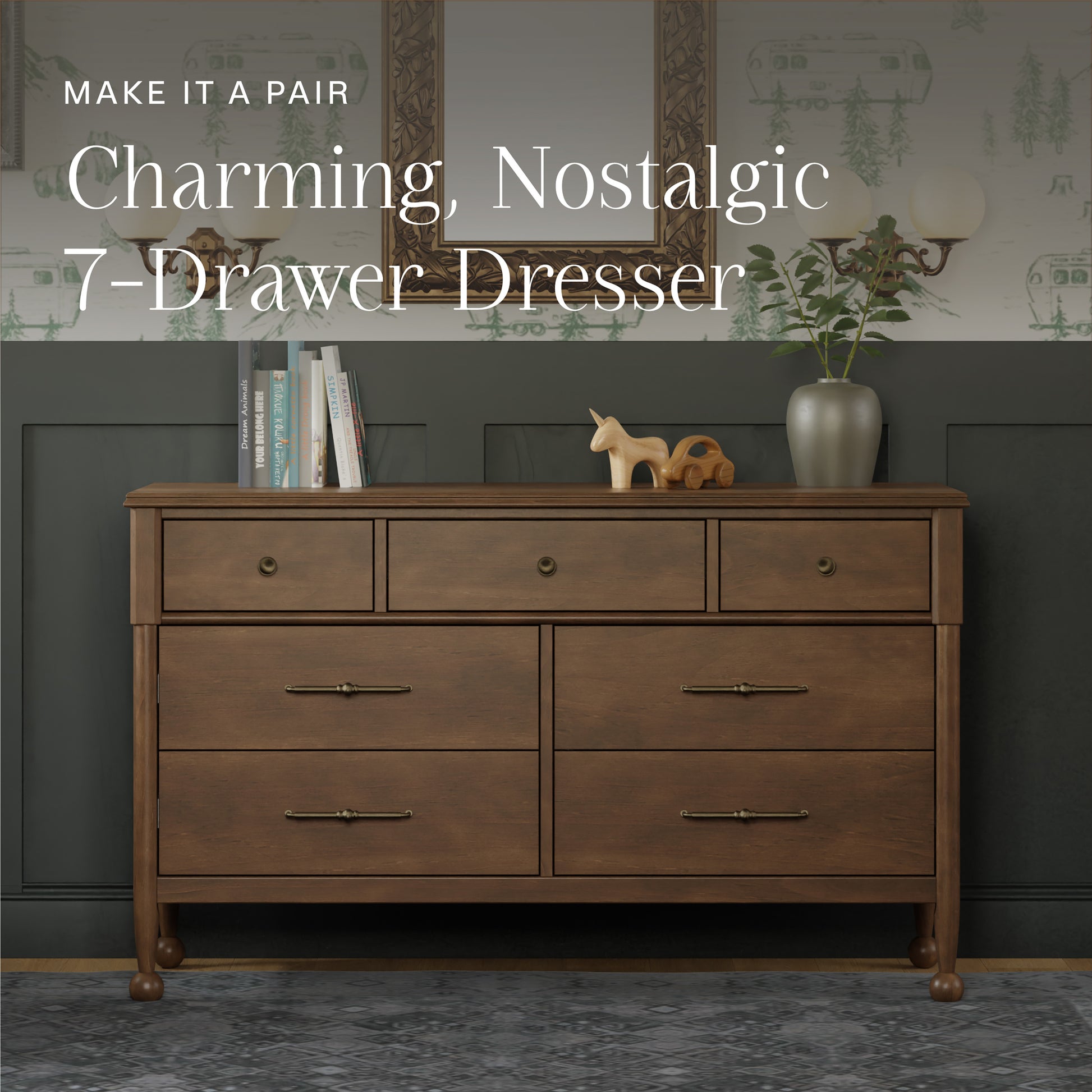 M31401NL,Namesake,Alouette 3-in-1 Convertible Spindle Crib in Natural Walnut