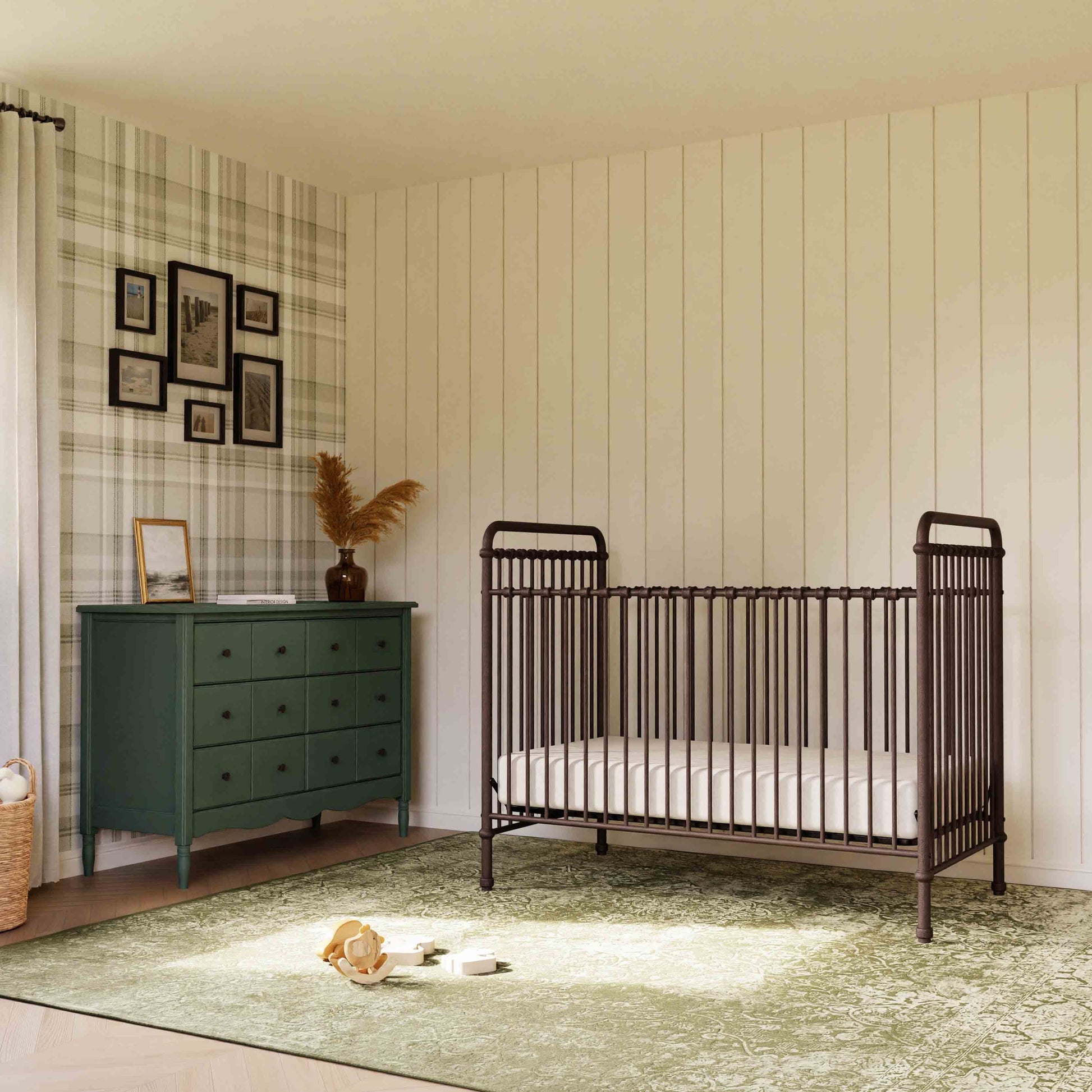 B15501UR,Namesake,Abigail 3-in-1 Convertible Crib in Vintage Iron