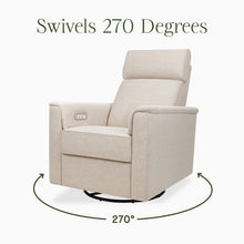 M17186PBEW,Namesake,Willa Plus Power Glider Recliner w/ Power Headrest in Performance Beach Eco-Weave