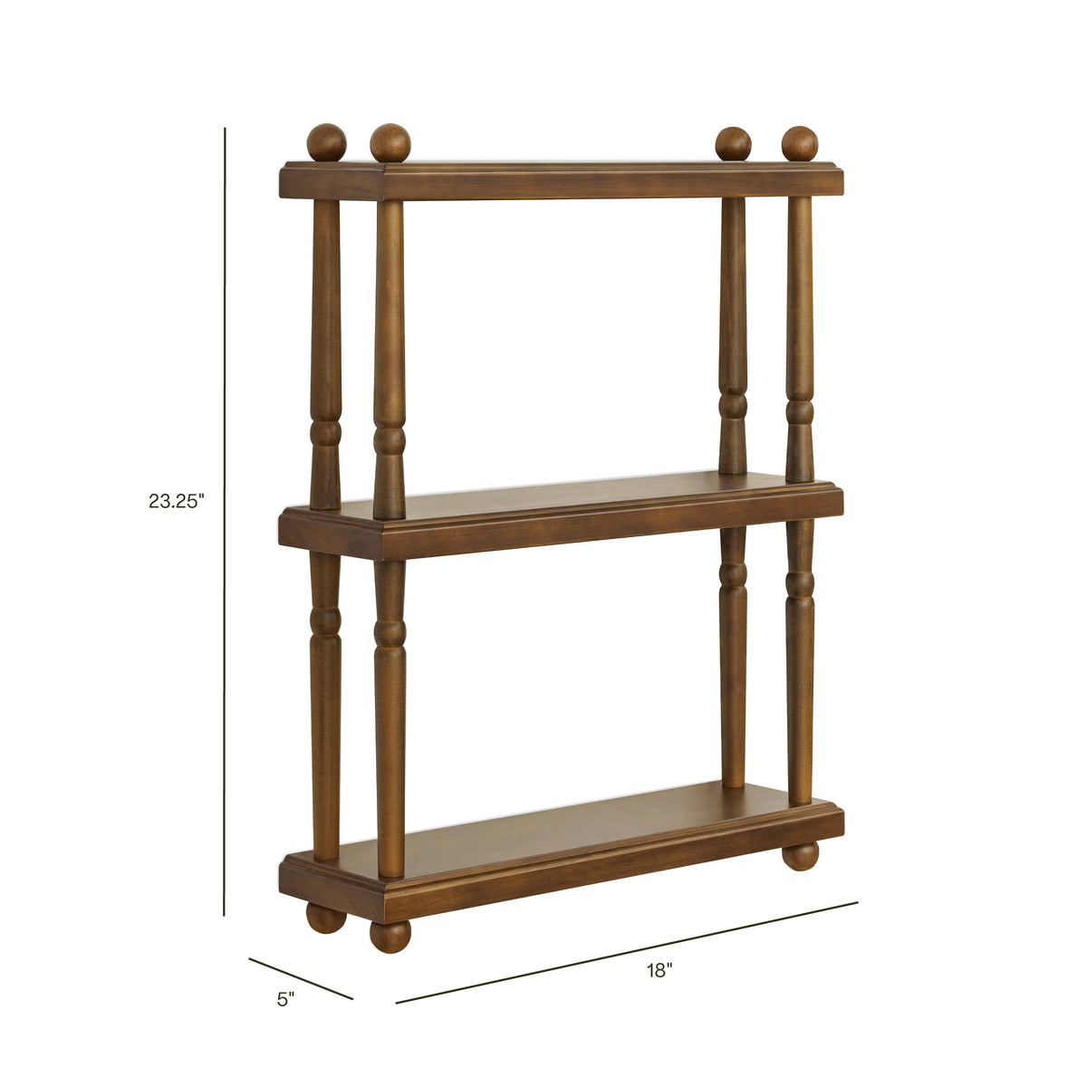 Liberty Tiered Wall Shelf - dimensions