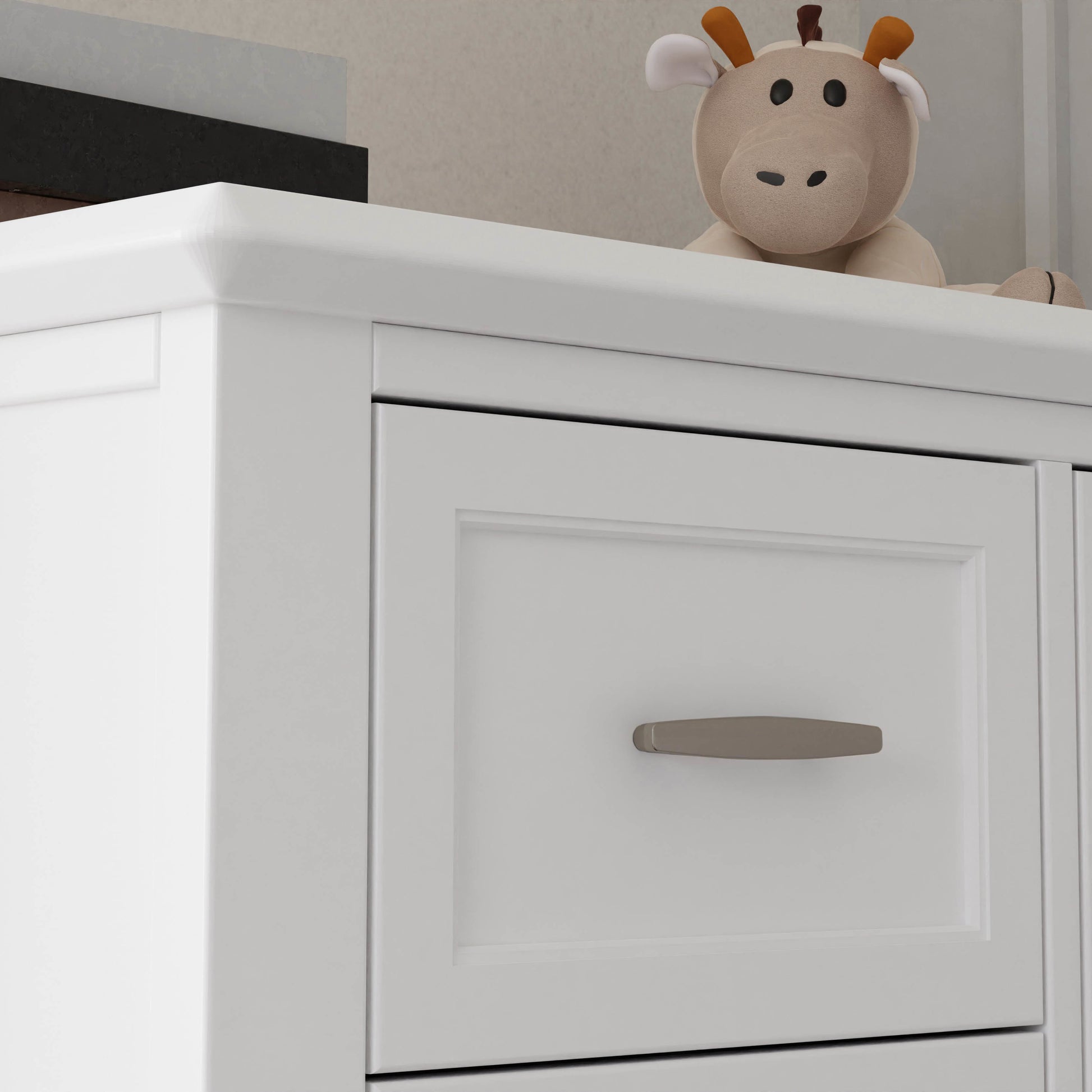 B14427RW,Monogram by Namesake,Beckett Chifforobe in Warm White