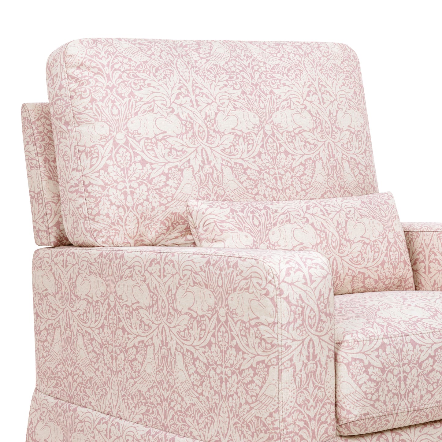 M21787PBRR,Namesake,Crawford Pillowback Comfort Swivel Glider in Pure Brer Rabbit in Rose