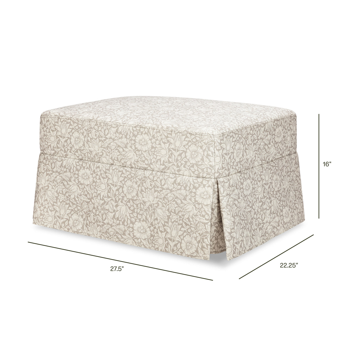Morris & Co. x Namesake Crawford Gliding Ottoman - dimensions