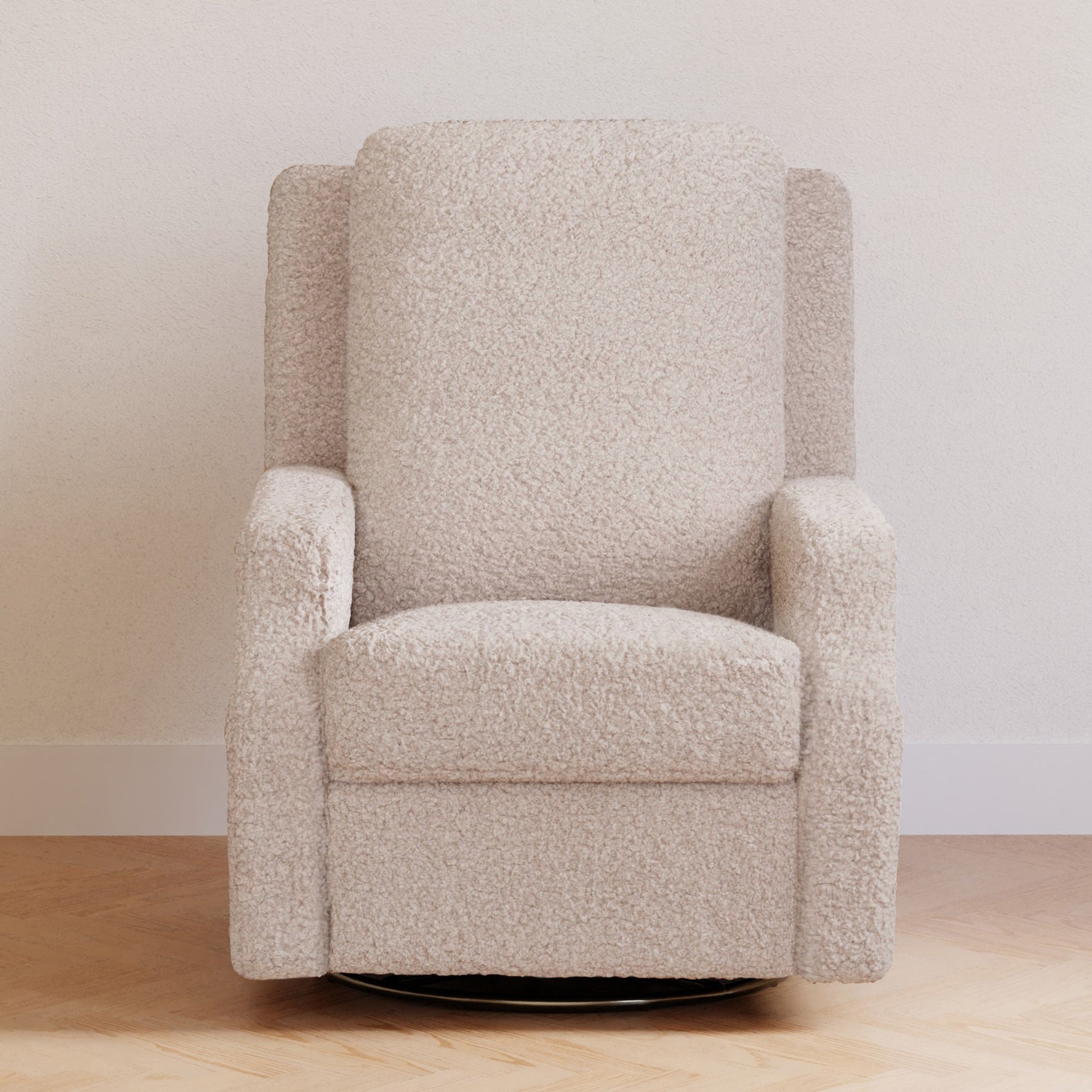 M22287EGS,Namesake,Crewe Recliner and Swivel Glider in Earl Grey Shearling