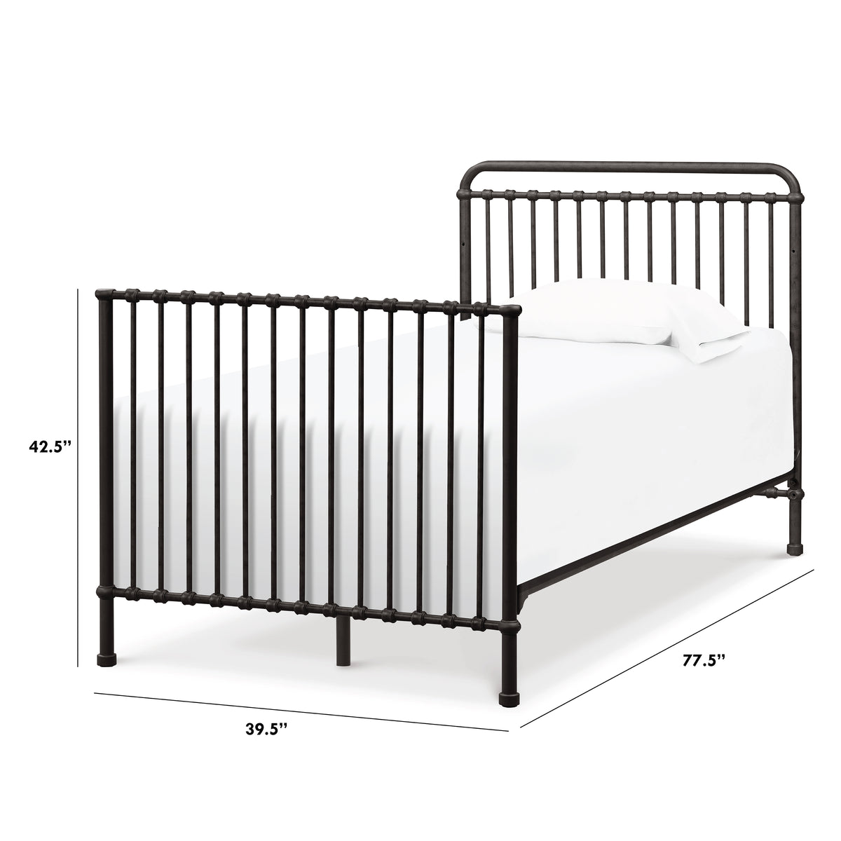 Winston Mini Crib Twin Size Conversion Kit - dimensions