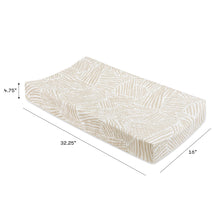 T29237,Babyletto,Oat Stripe Quilted Muslin Changing Pad Cover in GOTS Certified Organic Cotton