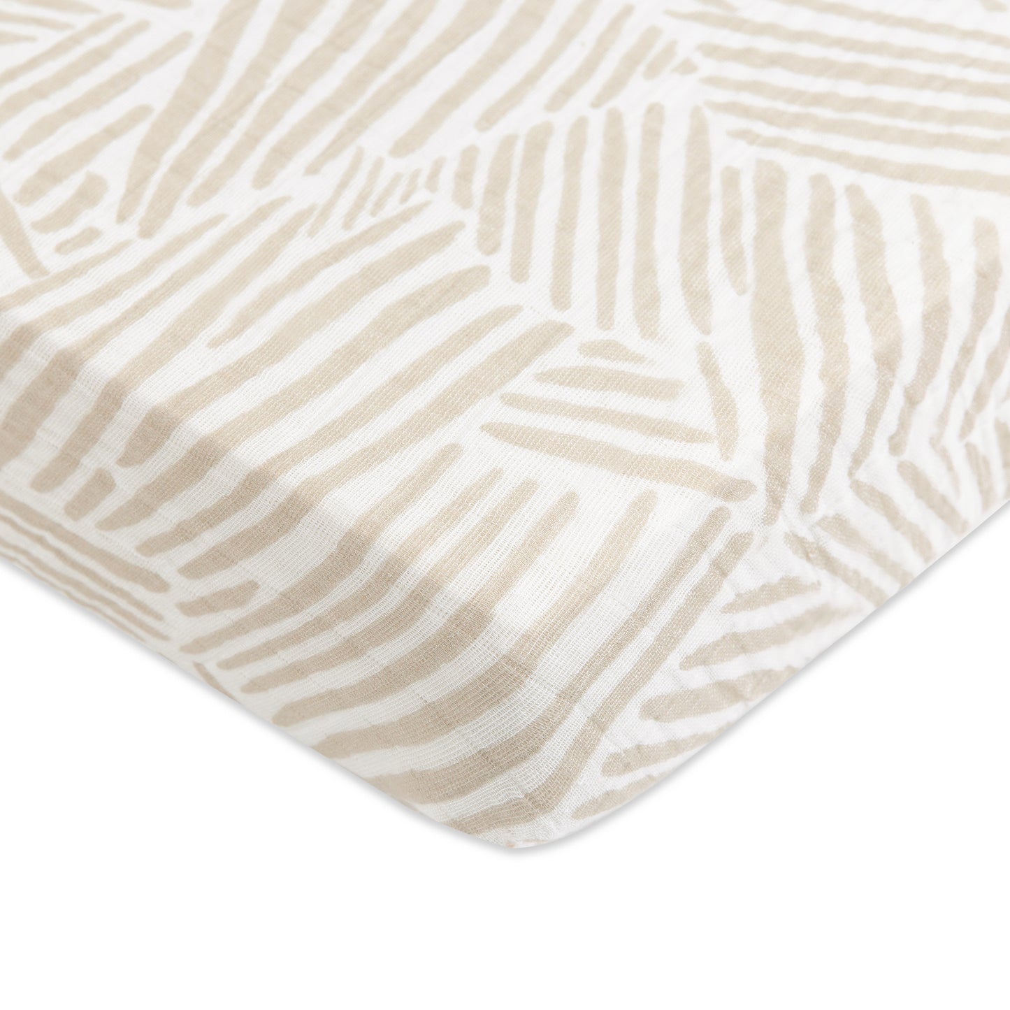 T29236,Babyletto,Oat Stripe Muslin Mini Crib Sheet in GOTS Certified Organic Cotton