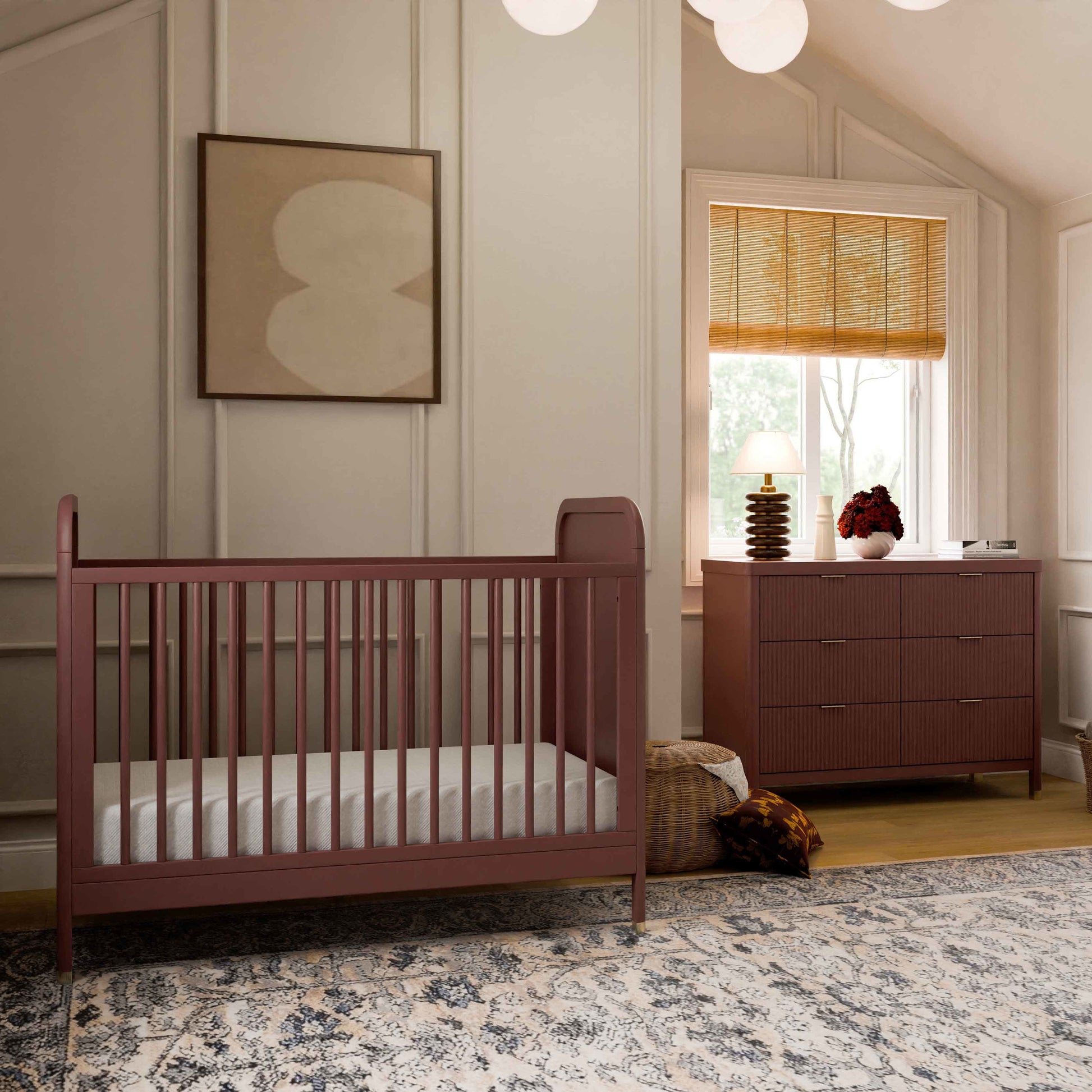 M26742CR,Namesake,Brimsley Tambour 3-in-1 Convertible Crib in Crimson