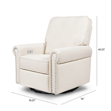 M19287PCMEW,Linden Power Recliner in Performance Cream Eco-Weave