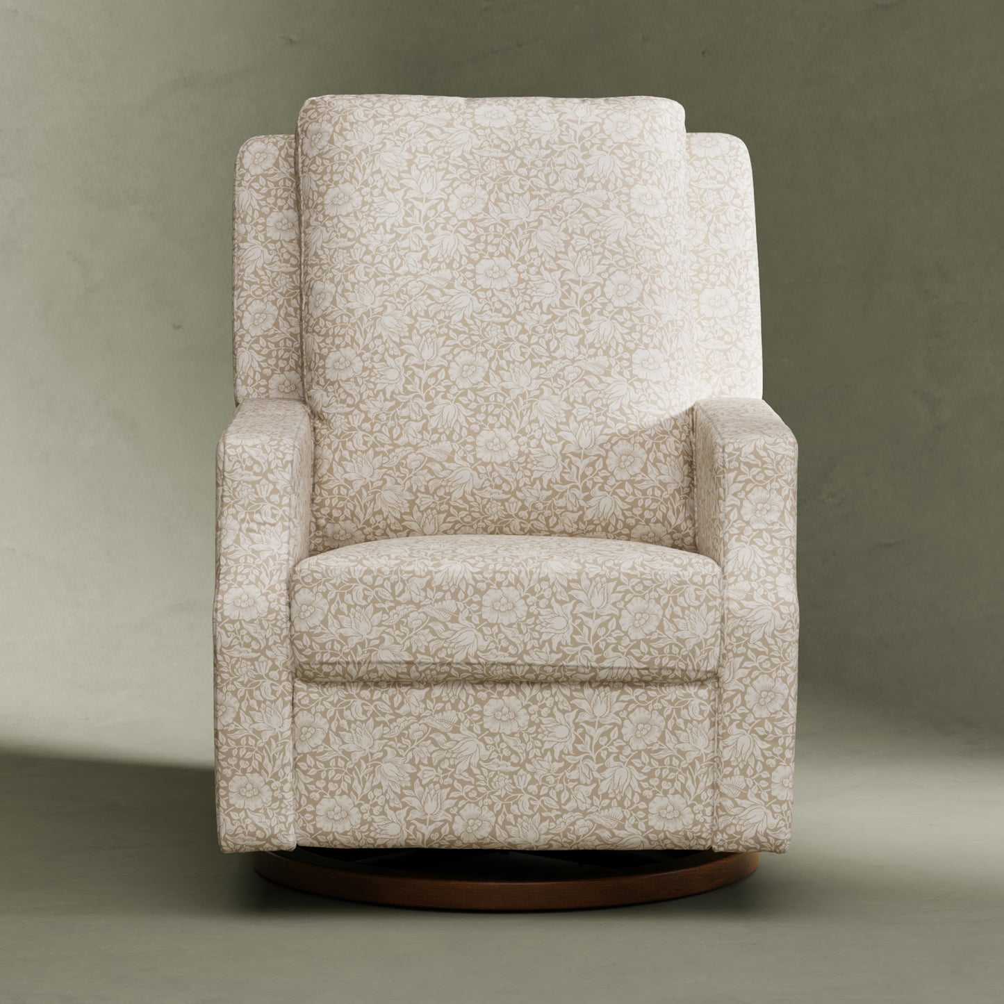 M22287MADB,Namesake,Crewe Recliner and Swivel Glider in Mallow in Ash w/Dark Wood Base