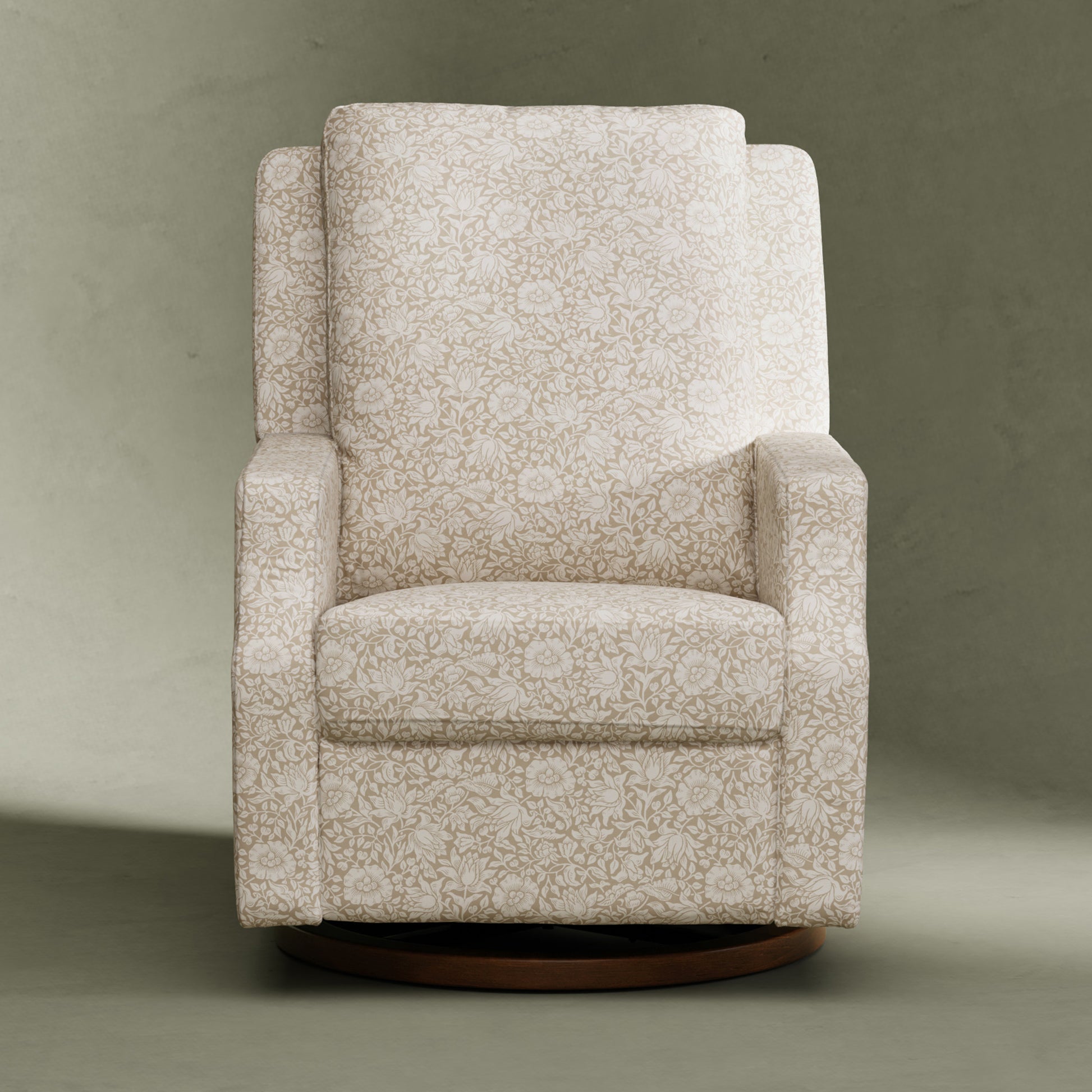 M22287MADB,Namesake,Crewe Recliner and Swivel Glider in Mallow in Ash w/Dark Wood Base