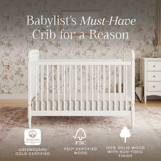 M7101RW,Namesake,Liberty 3-in-1 Convertible Spindle Crib w/Toddler Bed Conversion Kit in Warm White