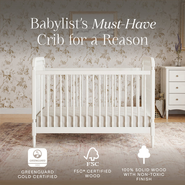 M7101RW,Namesake,Liberty 3-in-1 Convertible Spindle Crib w/Toddler Bed Conversion Kit in Warm White