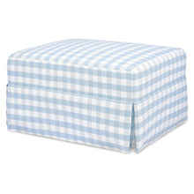 M21785BGH,Crawford Gliding Ottoman in Blue Gingham