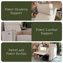 M17182PBEW,Namesake,Willa Pro Power Glider Recliner w/ Power Lumbar in Performance Beach Eco-Weave