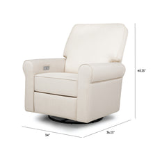 B17787PNET,Monogram by Namesake,Monroe Pillowback Power Recliner in Performance Natural Eco-Twill