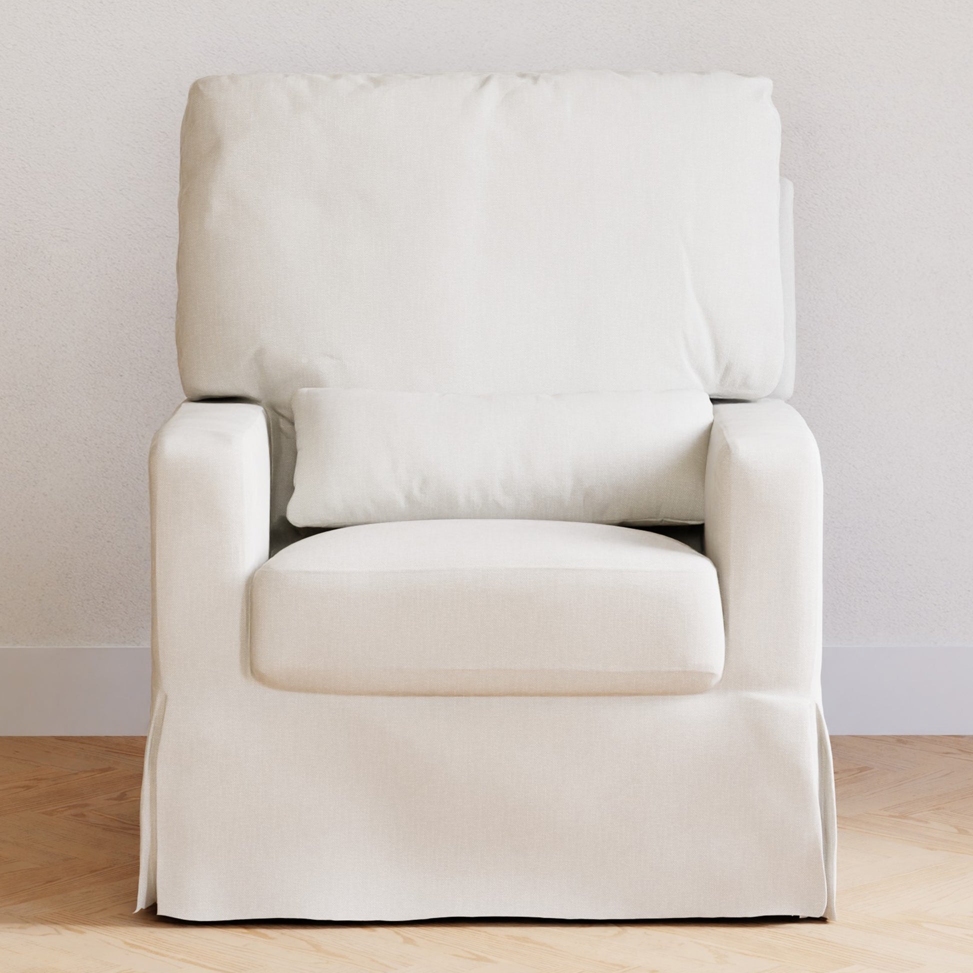 M21787PCMEW,Namesake,Crawford Pillowback Comfort Swivel Glider in Performance Cream Eco-Weave