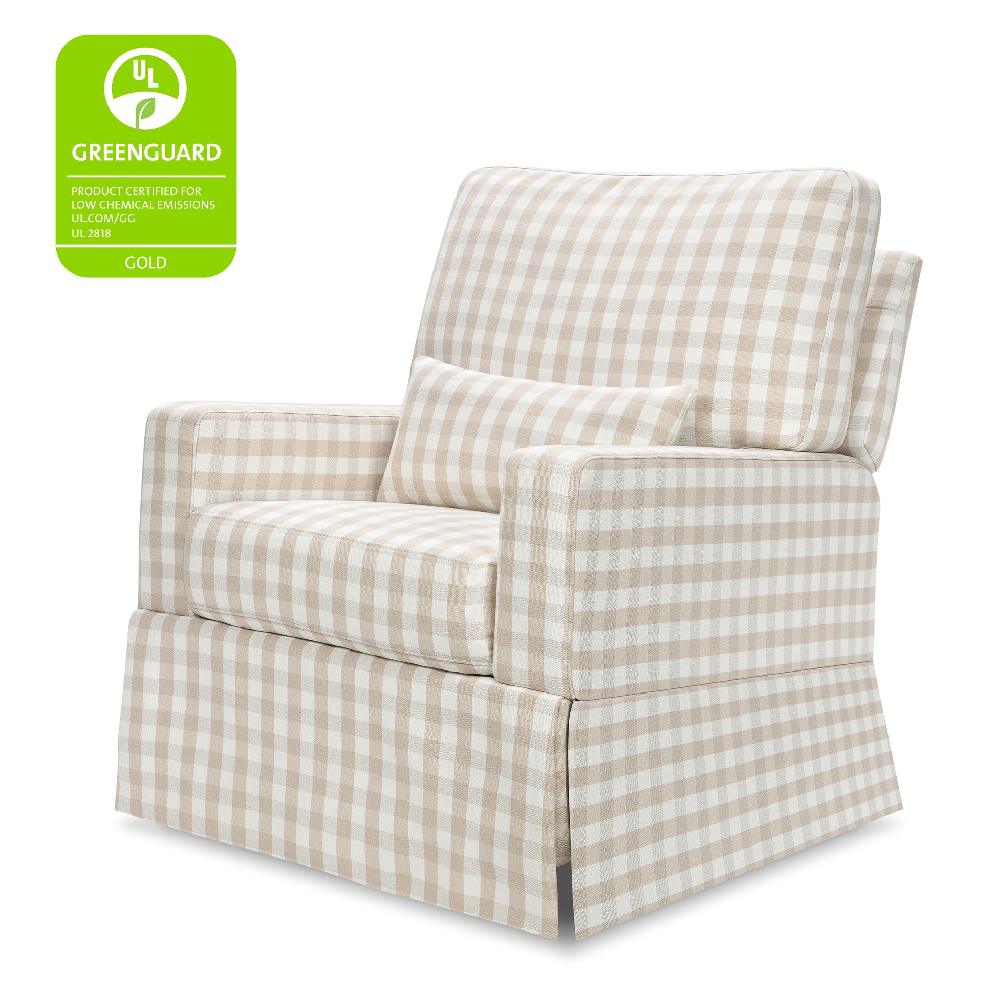 M21777TGH,Namesake,Crawford Recliner and Swivel Glider in Tan Gingham