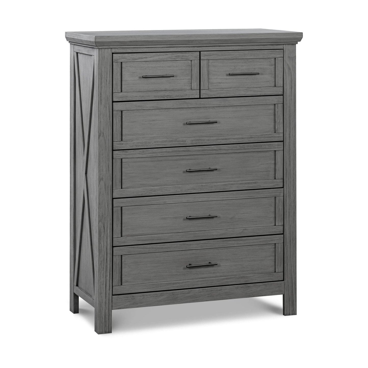 B14525WC,Emory Farmhouse 6-Drawer Chest in Weathered Charcoal
