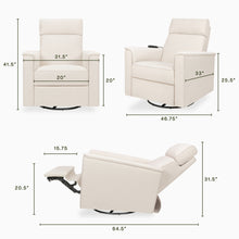 M17183PCMEW,Namesake,Willa Deluxe Power Glider Recliner w/Heat&Massage in Performance Cream Eco-Weave