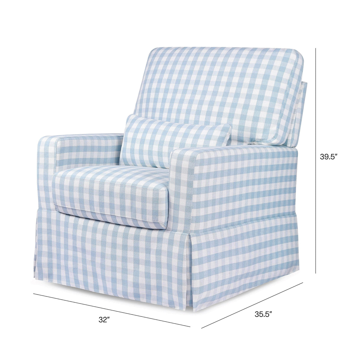 Crawford Pillowback Comfort Swivel Glider - dimensions