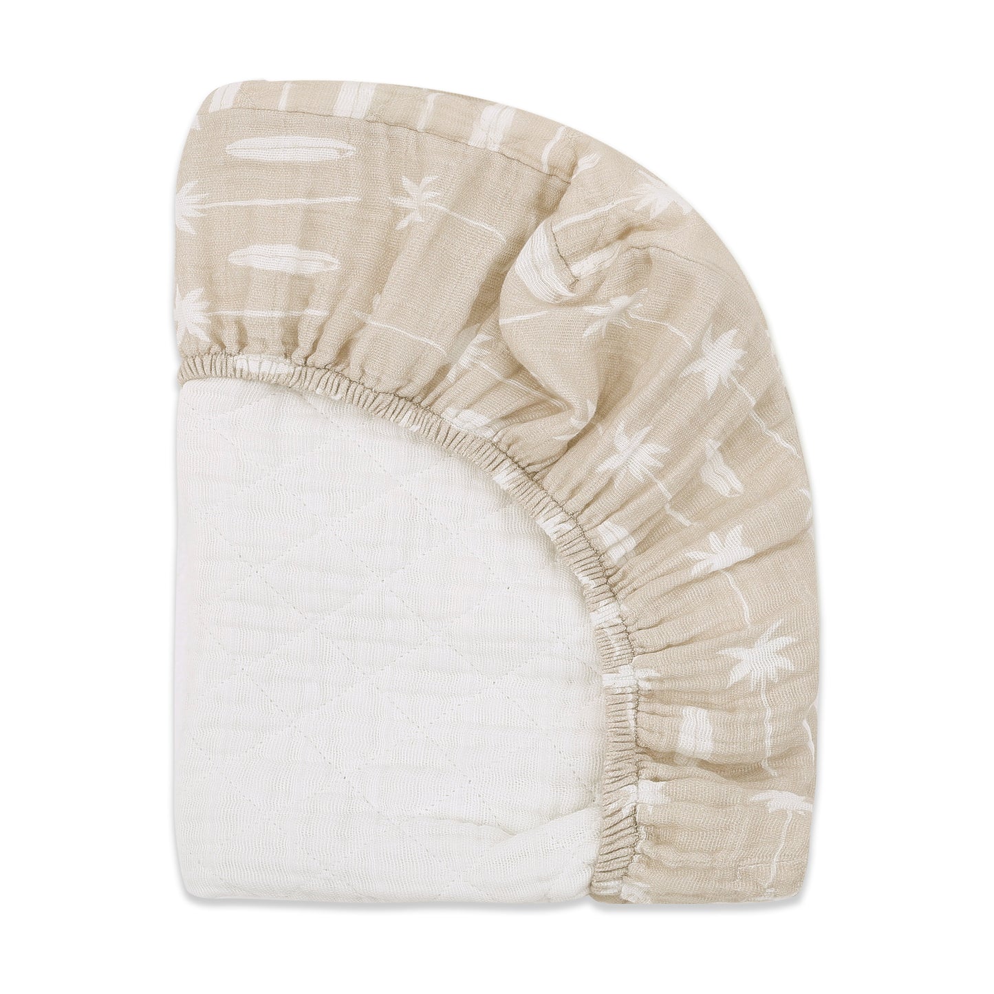 T27037,Babyletto,Beach Bum Quilted Muslin Changing Pad Cover in GOTS Certified Organic Cotton