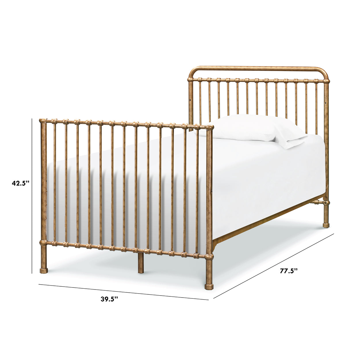 Winston Mini Crib Twin Size Conversion Kit - dimensions
