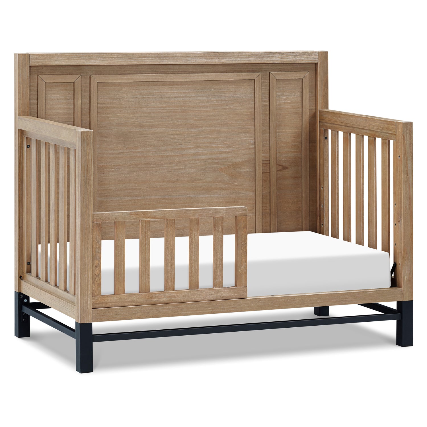 B25801DF,Monogram by Namesake,Newbern 4-in-1 Convertible Crib in Driftwood