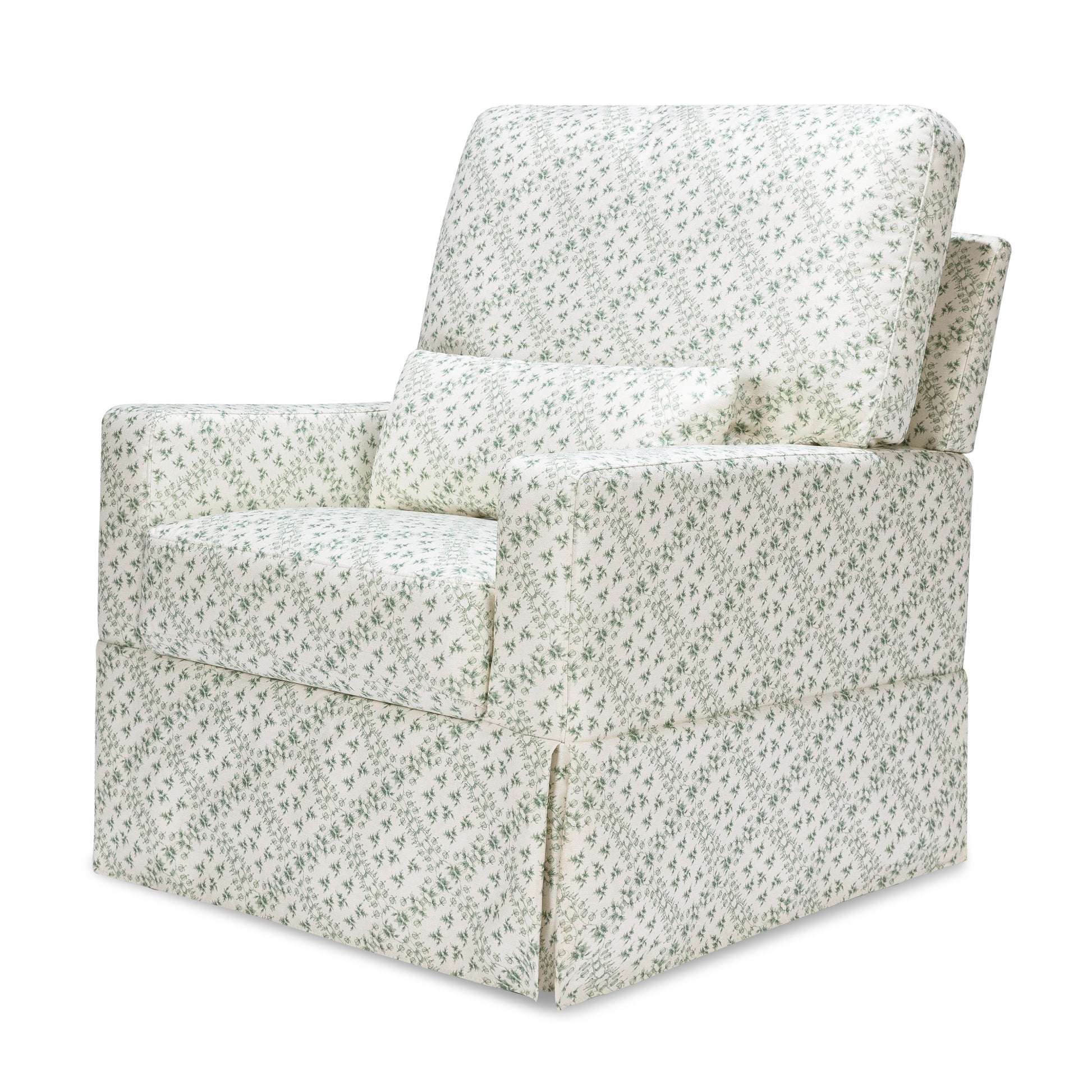 M21787GLT,Namesake,Sarah Flint x Namesake Crawford Swivel Glider in Green Lattice Performance Eco-Weave