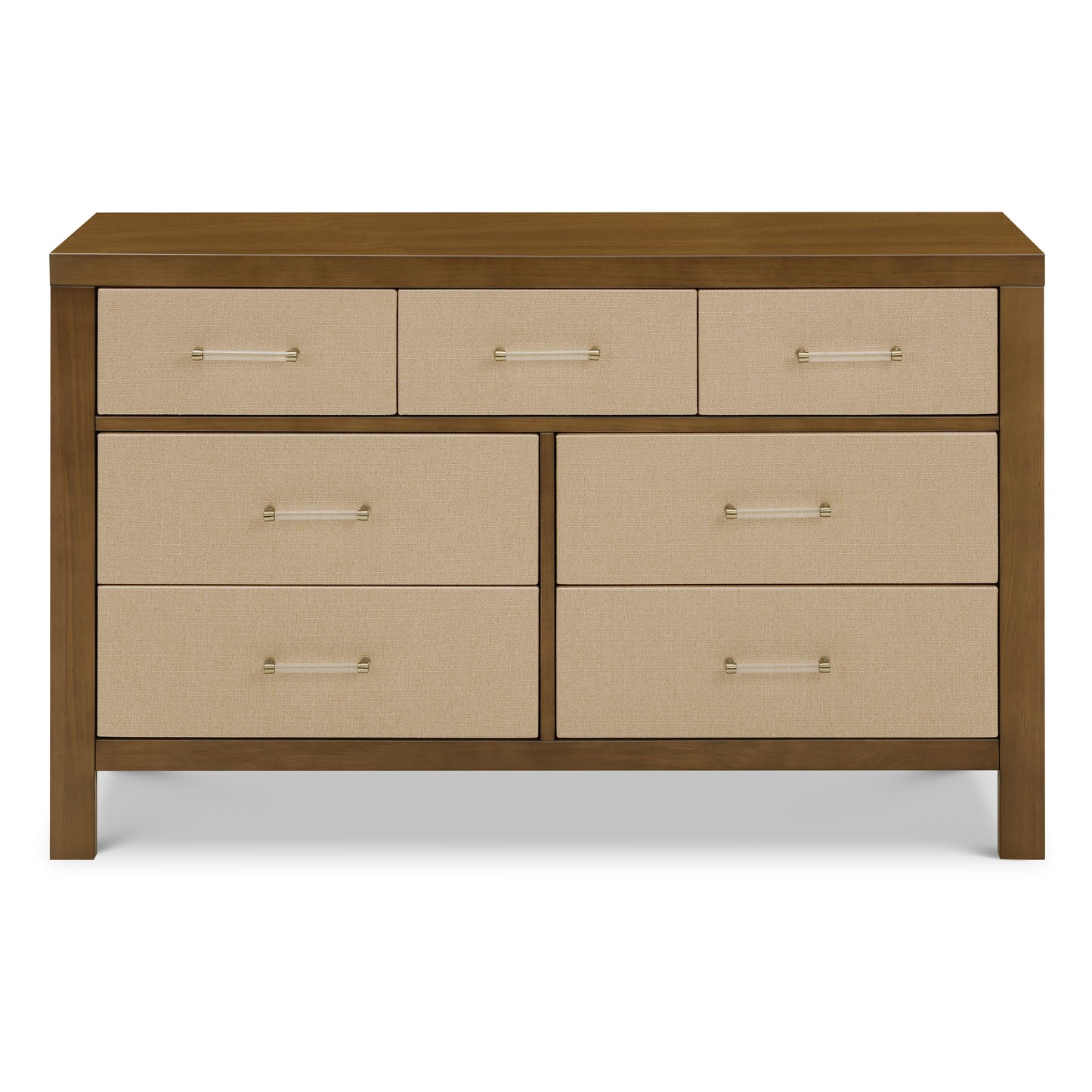 M24816NLPSEW,Namesake,Eloise 7-Drawer Assembled Dresser in Natural Walnut & Performance Sand Eco-Weave