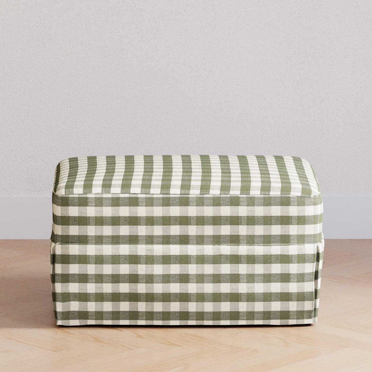 M21785GGH,Namesake,Crawford Gliding Ottoman in Green Gingham