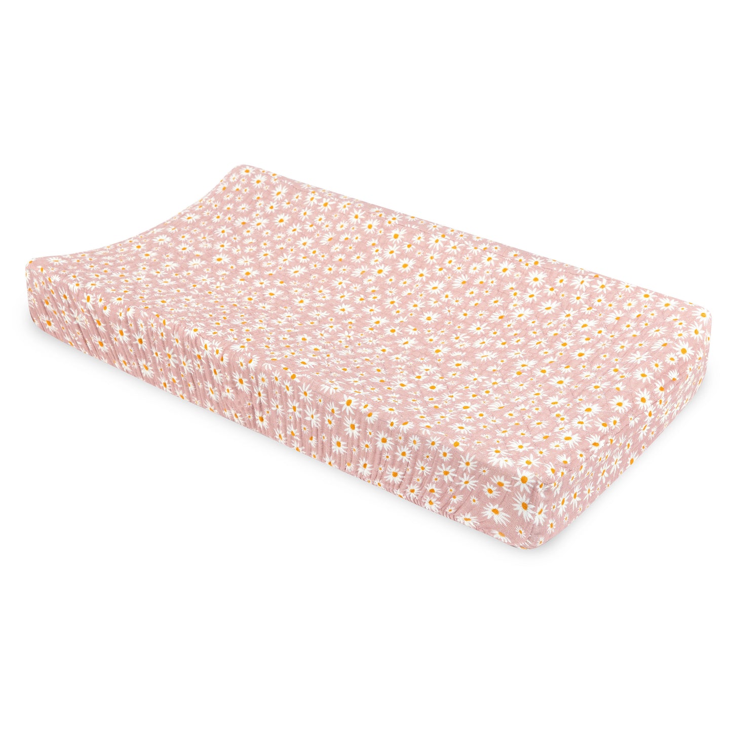 T28037,Babyletto,Daisy Quilted Muslin Changing Pad Cover in GOTS Certified Organic Cotton