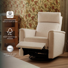 M17182CSG,Namesake,Willa Pro Power Glider Recliner w/ Power Lumbar in Chai Shearling
