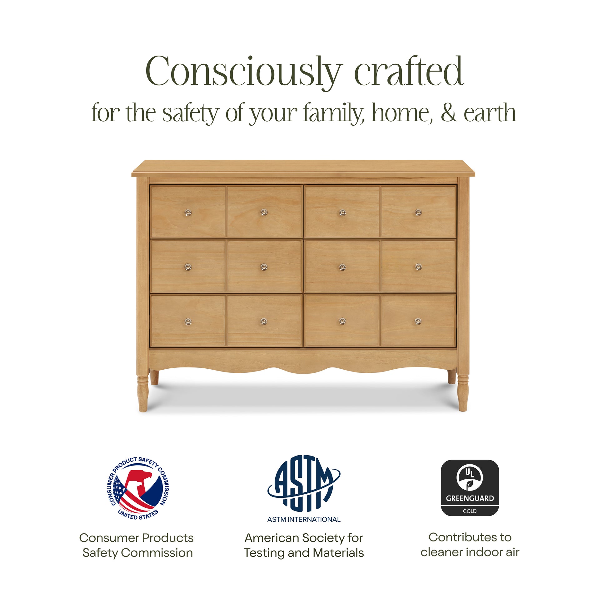 M7116HY,Namesake,Liberty 6-Drawer Assembled Dresser in Honey