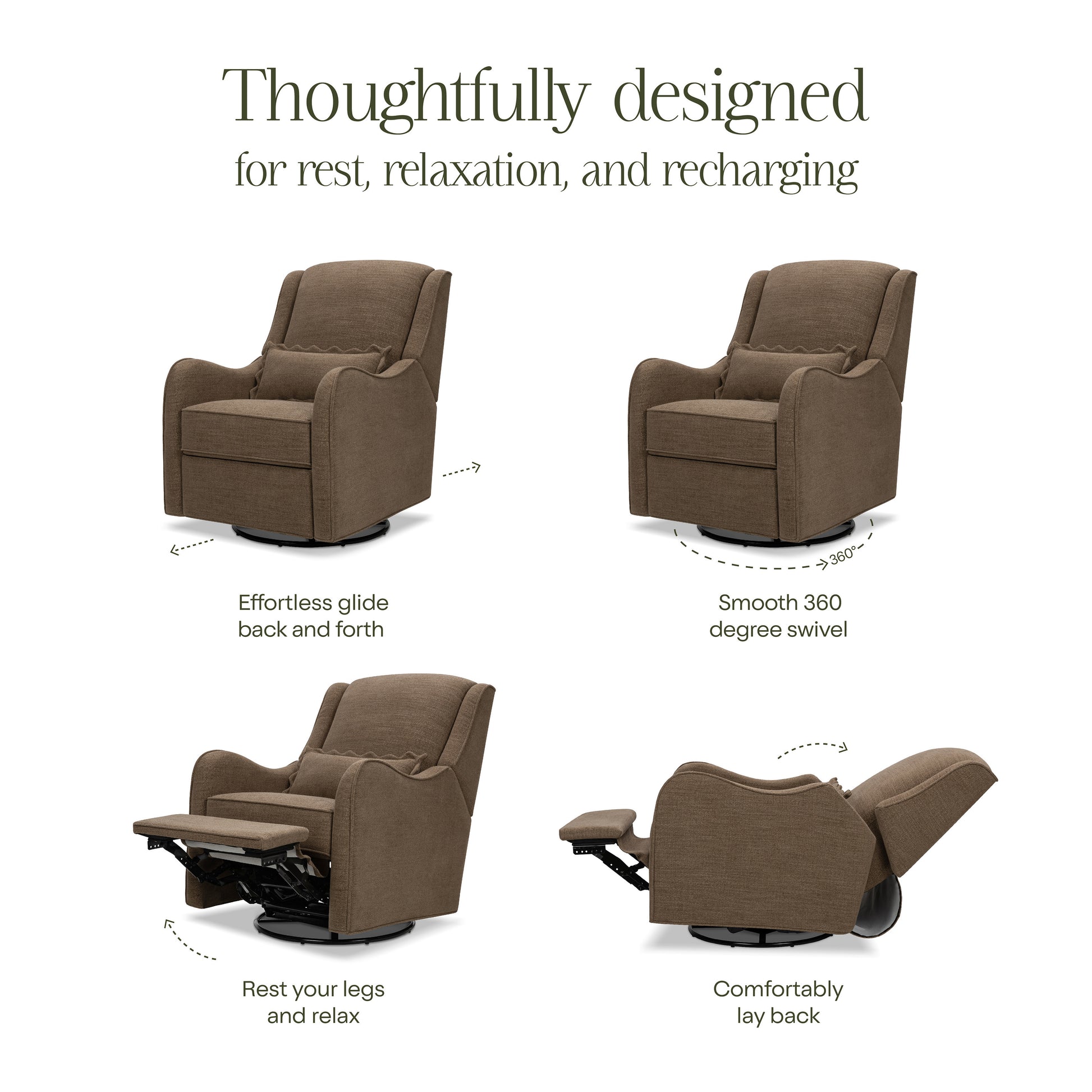 M27787PTEB,Namesake,Devon Recliner and Swivel Glider in Performance Truffle Eco-Basketweave